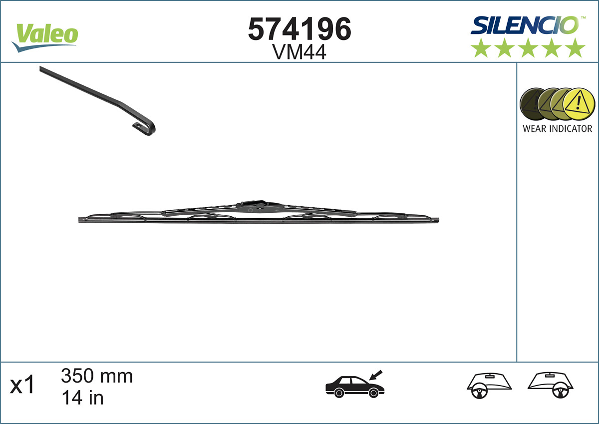 VALEO SILENCIO PERFORMANCE Ablaktörlő lapát 574196_VALEO